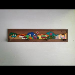 Vintage Mosiac Style El Salvador Wall Hooks